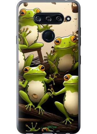 Чехол на lg v40 thinq жабки "5656u-1577-10746"