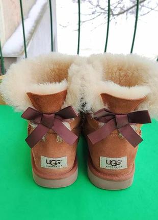 Сапоги ugg australia mini bailey bow ii boot кожа-замша-мех6 фото