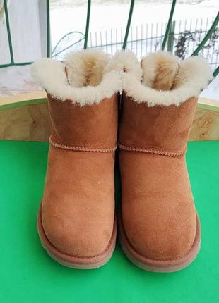 Чоботи ugg australia mini bailey bow ii boot шкіра-замша-хутро