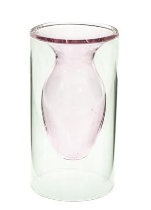 Стеклянная декоративная ваза для цветов "пробуждение", 15 см, декор для дома