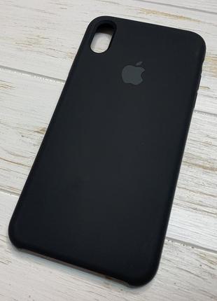 Силиконовый чехол silicone case для iphone xr черный black 18 (бампер)