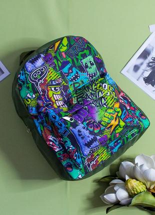 Детский рюкзак с яркими рисунками размер 27*23*115 фото