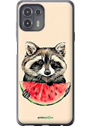 Чехол на motorola edge 20 lite енотик с арбузом "4605u-2496-10746"