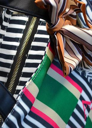Літня сумка квадратна яскравих кольорів "аа" (зебра, зелена смужка) розмір: 39х15х30 см2 фото