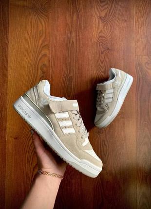 👟кроссовки женские adidas forum 84 low gray & white👟