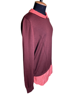 Бордовый свитер с декором limited, m/l3 фото