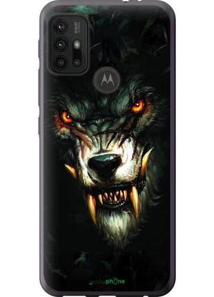 Чехол на motorola moto g30 дьявольский волк "833u-2320-10746"