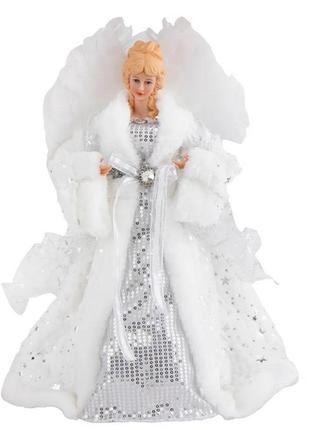 Новогодняя фигурка под елку с подсветкой "снежная королева", 41 см, декор на новый год,