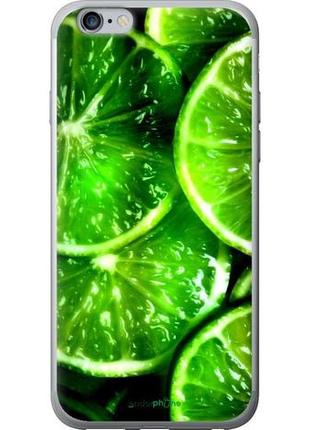Чехол на iphone 6 plus зелёные дольки лимона "852u-48-10746"