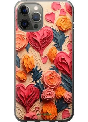 Чехол на iphone 12 pro max сердечки 3 "5661u-2054-10746"