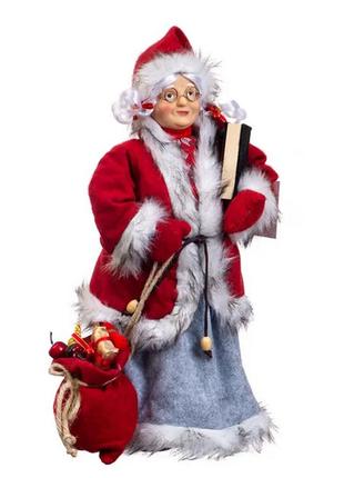 Новогодняя фигурка под елку "помощник мороза" 45 см, декор на новый год, фигурка санты для новогоднего декора1 фото