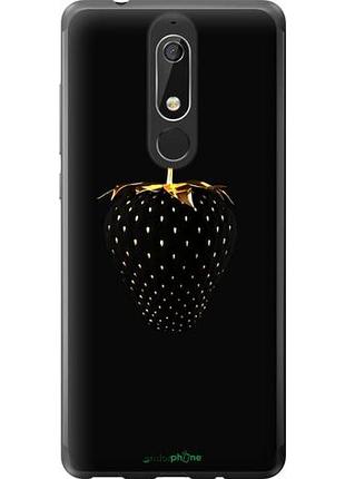 Чехол на nokia 5.1 черная клубника "3585u-1529-10746"