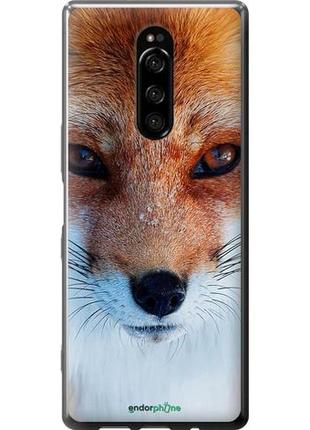 Чехол на sony xperia 1 j9110 рыжая лисица "3403u-1760-10746"