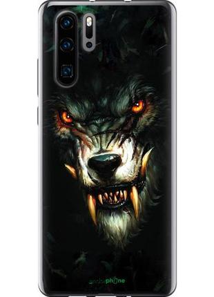 Чехол на huawei p30 pro дьявольский волк "833u-1621-10746"