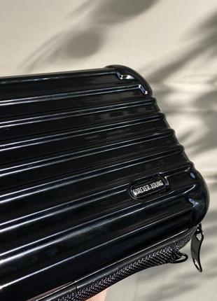 Сумка кросс-боди 10188 пластиковая прямоугольная через плечо черная