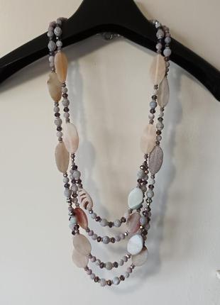 Африканський агат намисто кольє натуральний камінь компаньйони7 фото