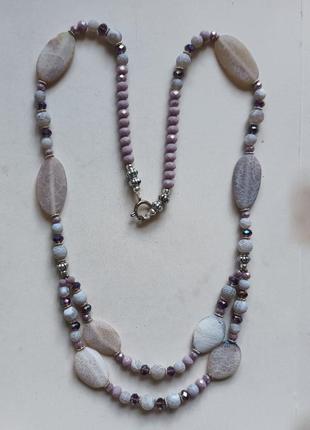 Африканский агат ожерелье колье натуральный камень компаньоны4 фото