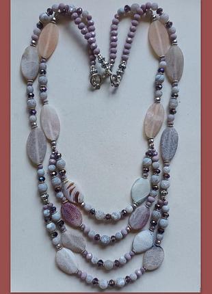 Африканський агат намисто кольє натуральний камінь компаньйони8 фото