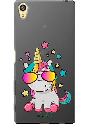 Чехол на sony xperia z5 e6633 единорог в очках "4879u-274-10746"