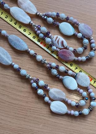 Африканський агат намисто кольє натуральний камінь компаньйони10 фото