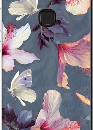 Чехол на huawei p10 lite нарисованные цветы "2714u-896-10746"