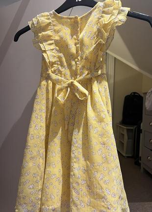 Желтое платье на девочку 4-5 лет 110 см4 фото