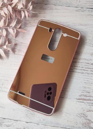 Дзеркальний чехол на телефон lg g3s (mini) d722 d724 металевий чехол для lg g3s накладка на телефон g3