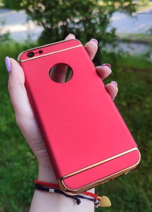 Чехол дляi phone 6/6 s full cover 3в1 на айфон 6 6с накладка бампер на айфон 6/6с3 фото