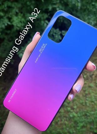 Чехол gradient для телефона samsung galaxy a32 sm-a326 загартоване скло на самсунг гелекси а32 бампер градієнт2 фото