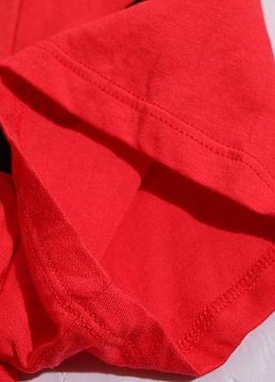 Красная футболка с прозрачными вставками dkny (не сток, не секонд)4 фото