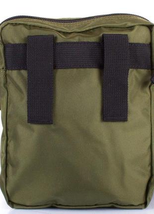 Чоловіча спортивна сумка з поліестеру оливковий з чорним onepolar w3088-green4 фото