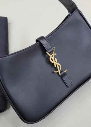 Черная женская кожаная сумка в стиле yves saint laurent ysl le 5 à 7 ив сен лоран кожаная кожа6 фото