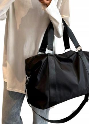 Дорожно-спортивная сумка из нейлона 30l fashion sport черная2 фото