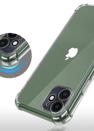 Прозрачный чехол для iphone 11 ударопрочный силиконовый shockproof (бампер)2 фото