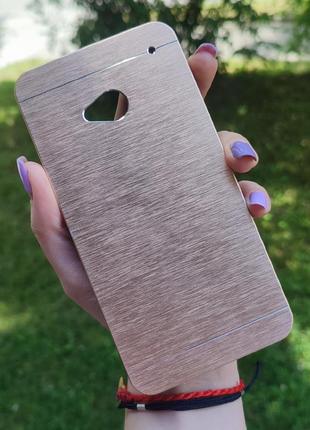 Чехол для htc one m7 801e 801 металевий чохол на нтс м7 алюмінієвий бампер накладка на телефон