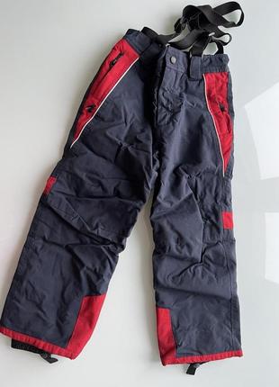 Зимние штаны на подтяжках для мальчика 128см tandarvier1 фото