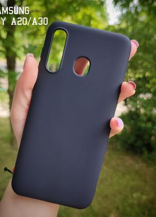 Силіконовий чехол з мікрофіброю для телефона samsung galaxy a20 sm-a205f на самсунг галакси а20/a30 силікон