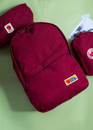 Рюкзак повседневный fjällräven kånken бордового цвета размер 40х27х16 см