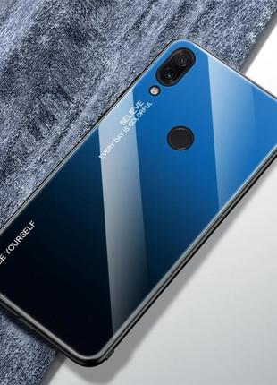 Чехол gradient для телефону xiaomi redmi note 7 на сяоми ксиоми редми ноте нот 7 градиент чохол стеклянный