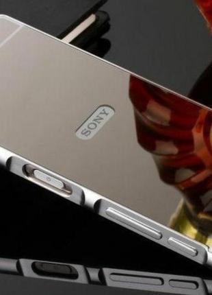 Чехол sony xperia z1 z1 l39h c6902 c6903 c6906 дзеркальний металевий чохол на телефон соні бампер дзеркало