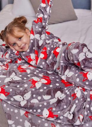 Комплект детский пижама+тапули+пледик мягкий1 фото