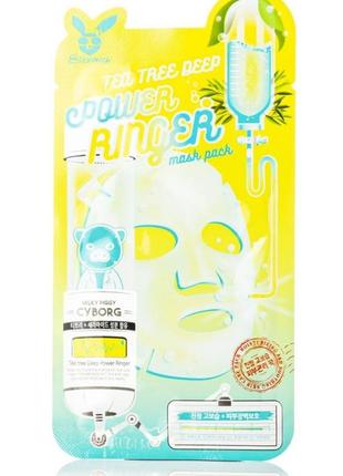 Зволожувальна тканинна маска для проблемної шкіри elizavecca milky piggy cyborg tea