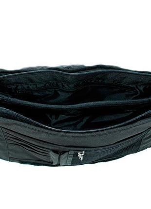 Мужская сумка через плечо из полиэстера черная onepolar w308-black5 фото