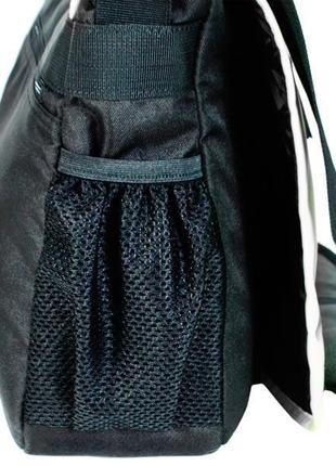 Мужская сумка через плечо из полиэстера черная onepolar w308-black3 фото