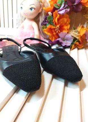 Босоніжки сандалі слингбеки чорні zara6 фото