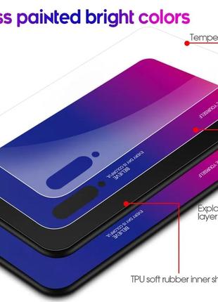 Чехол gradient для телефону xiaomi redmi 6a на сяоми ксиоми редми  6а бампер із загартованого скла градієнтний6 фото