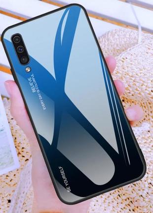 Чохол gradient для телефона samsung galaxy a30s sm-а307 бампер скляний на самсунг гелексі а30с градієнт7 фото