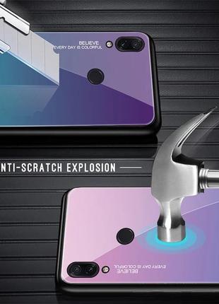 Чехол gradient для телефону xiaomi redmi note 6 на сяоми ксиоми редми ноте нот 6 бампер із загартованим склом3 фото