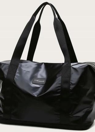 Дорожно-спортивная сумка с возможностью увеличения из нейлона 55l ouhao черная2 фото