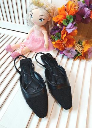 Босоніжки сандалі слингбеки чорні zara4 фото